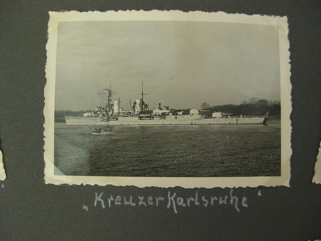 Fotoalbum Zerstörer GEORG THIELE , Matrose ist später auf Schlachtschiff Bismarck gefallen / Seetod (!!) Kriegsmarine Wehrmacht 3.Reich Seefahrt