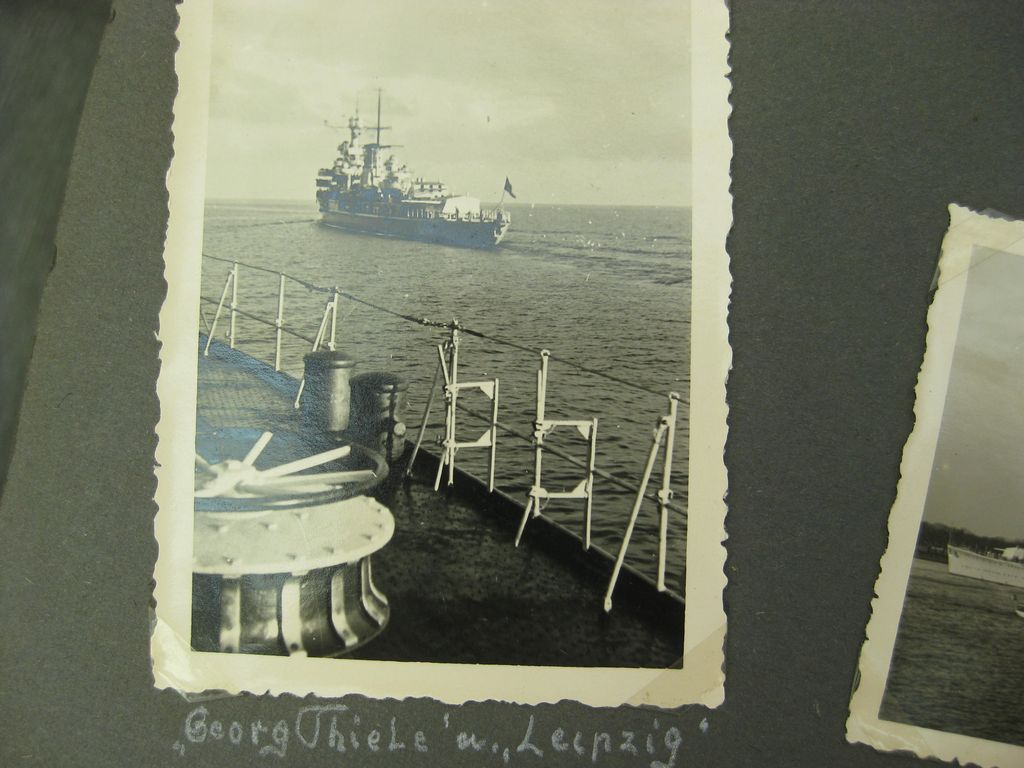 Fotoalbum Zerstörer GEORG THIELE , Matrose ist später auf Schlachtschiff Bismarck gefallen / Seetod (!!) Kriegsmarine Wehrmacht 3.Reich Seefahrt