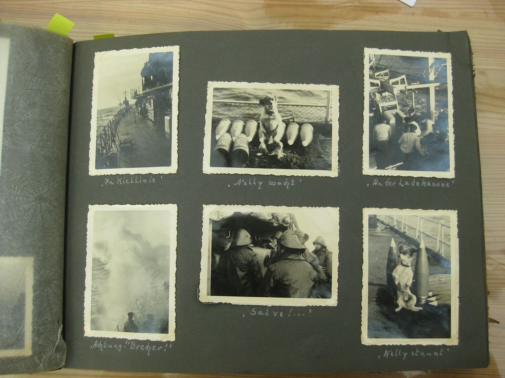 Fotoalbum Zerstörer GEORG THIELE , Matrose ist später auf Schlachtschiff Bismarck gefallen / Seetod (!!) Kriegsmarine Wehrmacht 3.Reich Seefahrt
