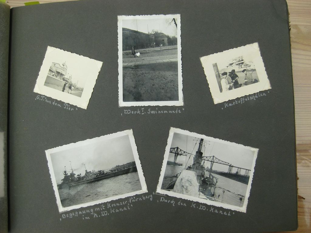 Fotoalbum Zerstörer GEORG THIELE , Matrose ist später auf Schlachtschiff Bismarck gefallen / Seetod (!!) Kriegsmarine Wehrmacht 3.Reich Seefahrt