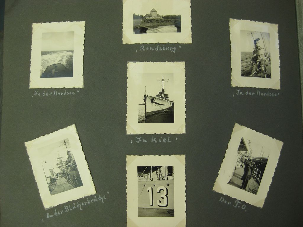 Fotoalbum Zerstörer GEORG THIELE , Matrose ist später auf Schlachtschiff Bismarck gefallen / Seetod (!!) Kriegsmarine Wehrmacht 3.Reich Seefahrt