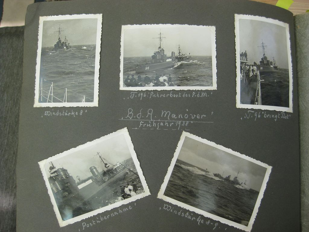 Fotoalbum Zerstörer GEORG THIELE , Matrose ist später auf Schlachtschiff Bismarck gefallen / Seetod (!!) Kriegsmarine Wehrmacht 3.Reich Seefahrt