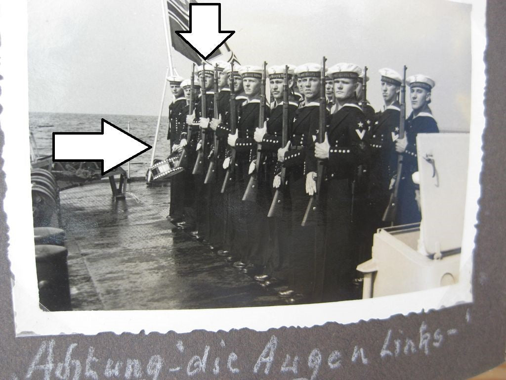 Fotoalbum Zerstörer GEORG THIELE , Matrose ist später auf Schlachtschiff Bismarck gefallen / Seetod (!!) Kriegsmarine Wehrmacht 3.Reich Seefahrt