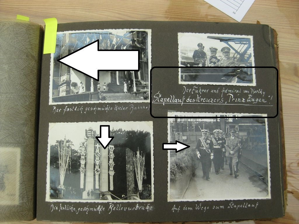 Fotoalbum Zerstörer GEORG THIELE , Matrose ist später auf Schlachtschiff Bismarck gefallen / Seetod (!!) Kriegsmarine Wehrmacht 3.Reich Seefahrt