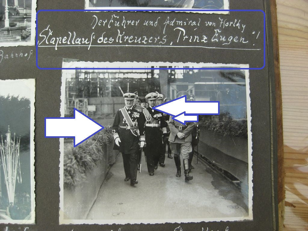 Fotoalbum Zerstörer GEORG THIELE , Matrose ist später auf Schlachtschiff Bismarck gefallen / Seetod (!!) Kriegsmarine Wehrmacht 3.Reich Seefahrt
