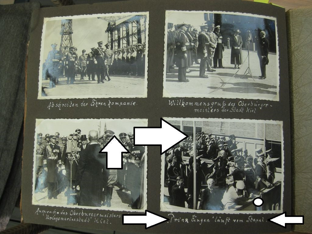 Fotoalbum Zerstörer GEORG THIELE , Matrose ist später auf Schlachtschiff Bismarck gefallen / Seetod (!!) Kriegsmarine Wehrmacht 3.Reich Seefahrt