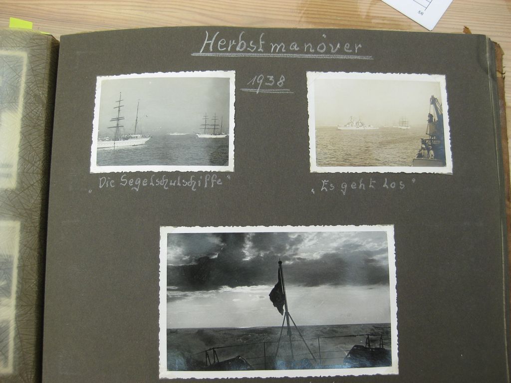 Fotoalbum Zerstörer GEORG THIELE , Matrose ist später auf Schlachtschiff Bismarck gefallen / Seetod (!!) Kriegsmarine Wehrmacht 3.Reich Seefahrt
