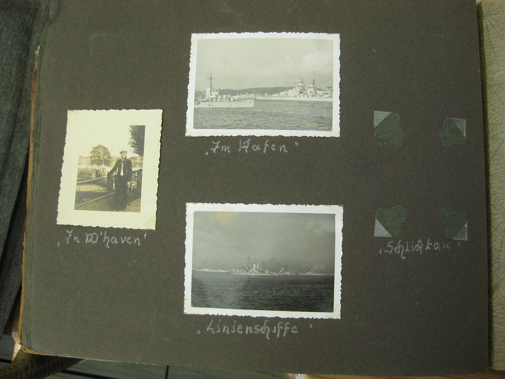 Fotoalbum Zerstörer GEORG THIELE , Matrose ist später auf Schlachtschiff Bismarck gefallen / Seetod (!!) Kriegsmarine Wehrmacht 3.Reich Seefahrt