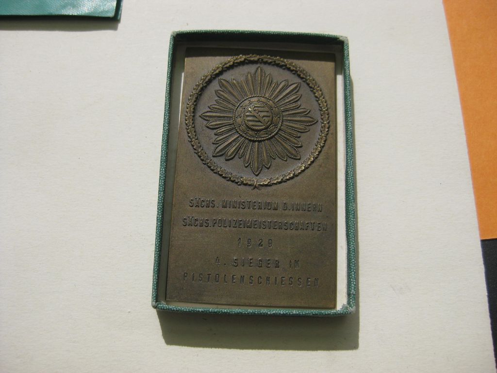 Konvolut Polizei Dienstausweis Sachsen Dokumente Schießpreis