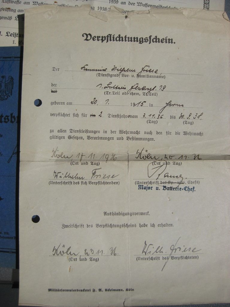 Soldbuch Wehrpaß Wehrmacht Luftwaffe Kriegsverdienstkreuz 1.Klasse mit Schwertern Flaktruppe