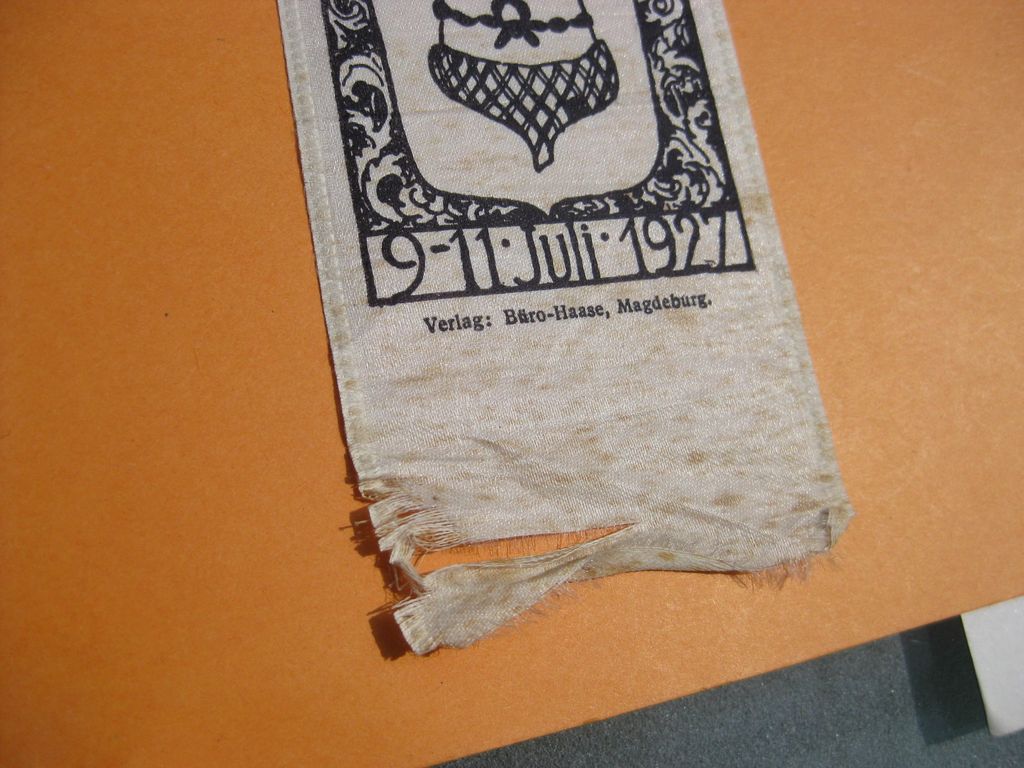 Original Vivatband Bad Salzelmen 1927 Salzstadt Schönebeck / Elbe / Magdeburg