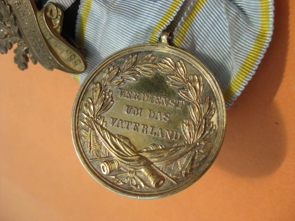 3er Ordensspange Eisernes Kreuz 1914 (EK2/14)  goldene Militär St. Heinrichs Orden Medaille Sachsen Kaiserreich Königreich 1.Weltkrieg