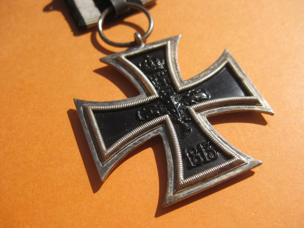Eisernes Kreuz 2.Klasse 1914 Ordensspange (EK2/14) Hersteller "EW" im VERLEIHUNGSETUI / Verkaufsetui Orden Kaiserreich