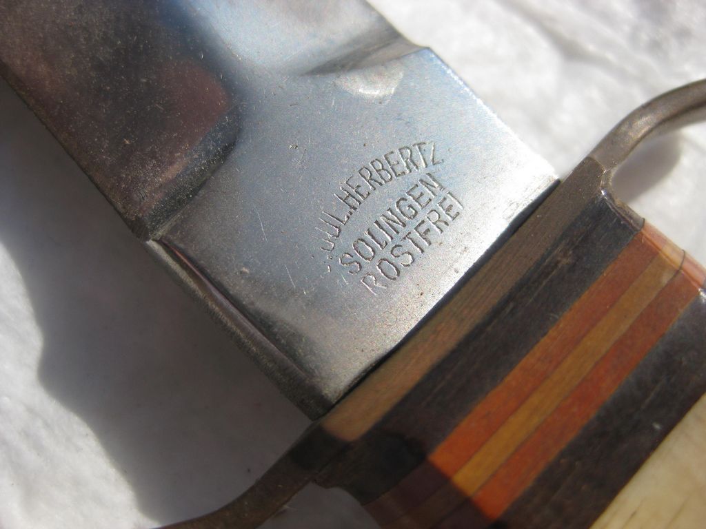 Blankwaffen Herbertz Solingen Hirschhorngriff Dolch Haumesser Kampfmesser Nahkampfdolch Degen Kampfmesser Wurfmesser Jagdmesser Sammelmesser Sammlermesser Sammlerstück Bowie unbekannt