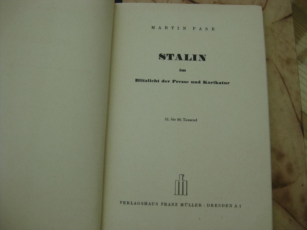 Buch Stalin im Blitzlicht der Presse und Karikatur DRESDEN 1941 Russland