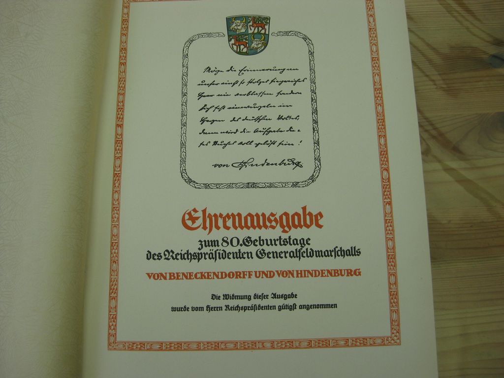 Buch Ehrendenkmal der deutschen Armee und Marine 1971 - 1914 EHRENAUSGABE von 1928