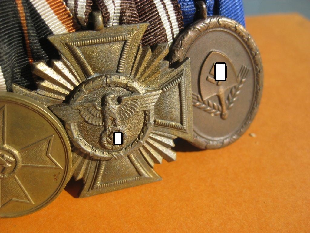 4er Ordensspange Kriegsverdienstkreuz Orden Wehrmacht Reichsarbeitsdienst Partei NSDAP 3.Reich Dienstauszeichnung