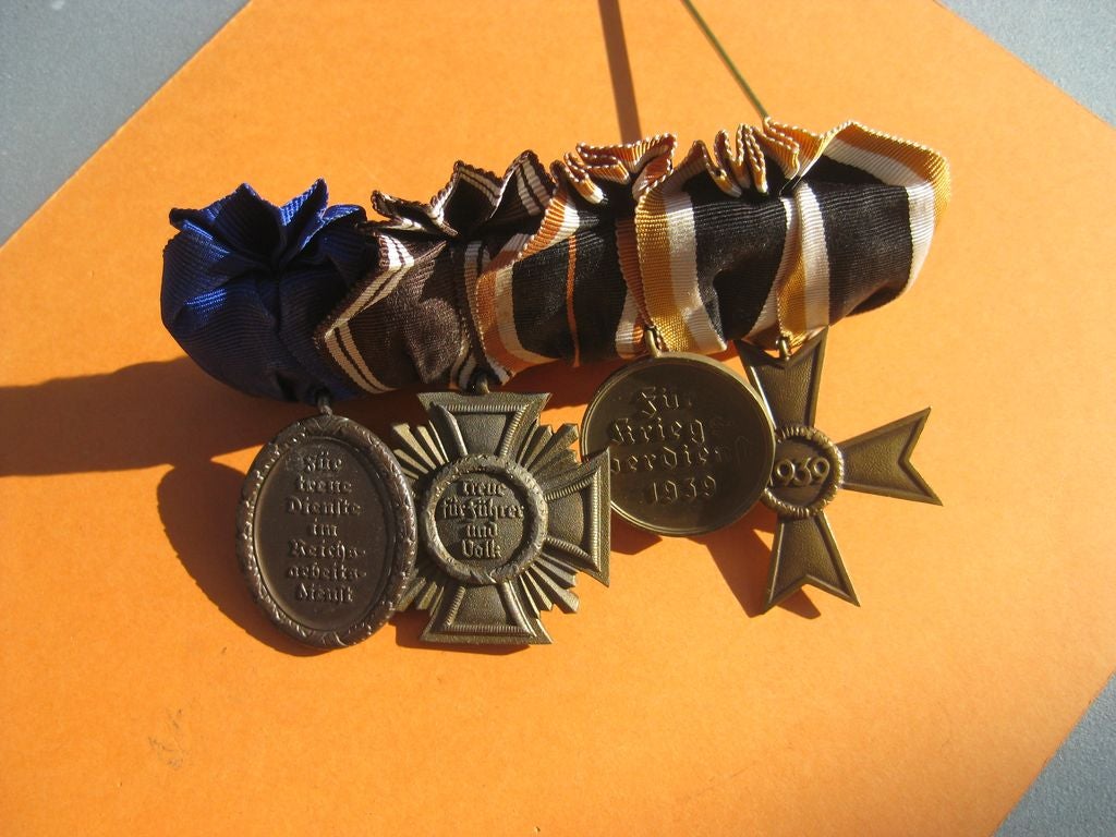 4er Ordensspange Kriegsverdienstkreuz Orden Wehrmacht Reichsarbeitsdienst Partei NSDAP 3.Reich Dienstauszeichnung
