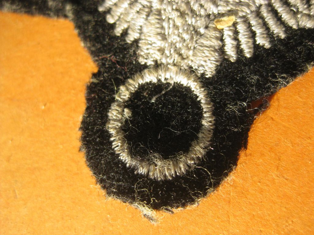 SS - Ärmeladler BEVO für Mannschaften entnazifiziert Effekten der Schutzstaffel 1000% alt und ORIGINAL Waffen-SS Martin Harnack