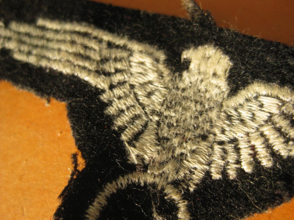 SS - Ärmeladler BEVO für Mannschaften entnazifiziert Effekten der Schutzstaffel 1000% alt und ORIGINAL Waffen-SS Martin Harnack