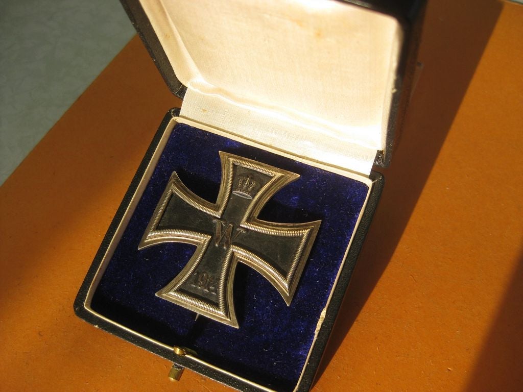 Eisernes Kreuz 1.Klasse von 1914 (EK1/14) im Verleihungsetui unbekannter Hersteller Orden Kaiserreich Deutschland