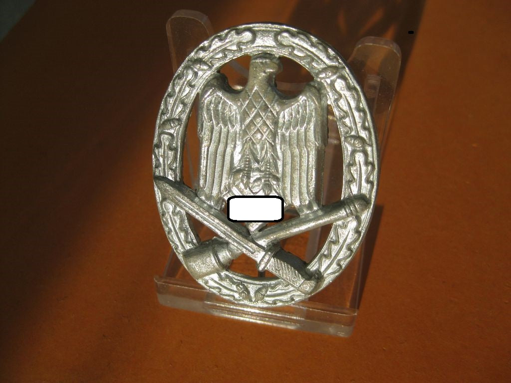 Allgemeines Sturmabzeichen (ASA) -Extrem seltene VARIANTE- 100% Original vom Hersteller:  L/53 Hymmen &amp; Co. Lüdenscheid Orden Wehrmacht HALBHOHL