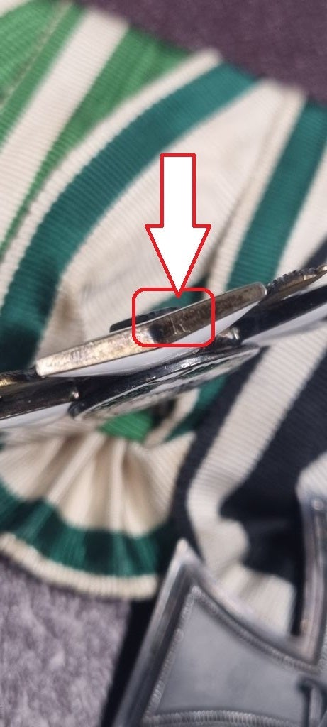 4er Ordenschnalle Ordensspange Eisernes Kreuz 1914 (EK2/14)  Ritterkreuz Albrechtsorden 2.Klasse mit Schwertern Zivilverdienstorden Sachsen 1.Weltkrieg Orden Kaiserreich Miniaturkettchen und Feldspange SCHARFFENBERG in DRESDEN