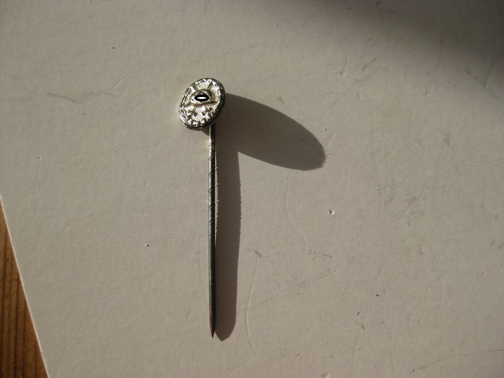 Verwundetenabzeichen 1939 in Silber -Miniatur- Hersteller: &quot;L/57&quot; Boerger &amp; Co. / Berlin Orden 3.Reich Wehrmacht