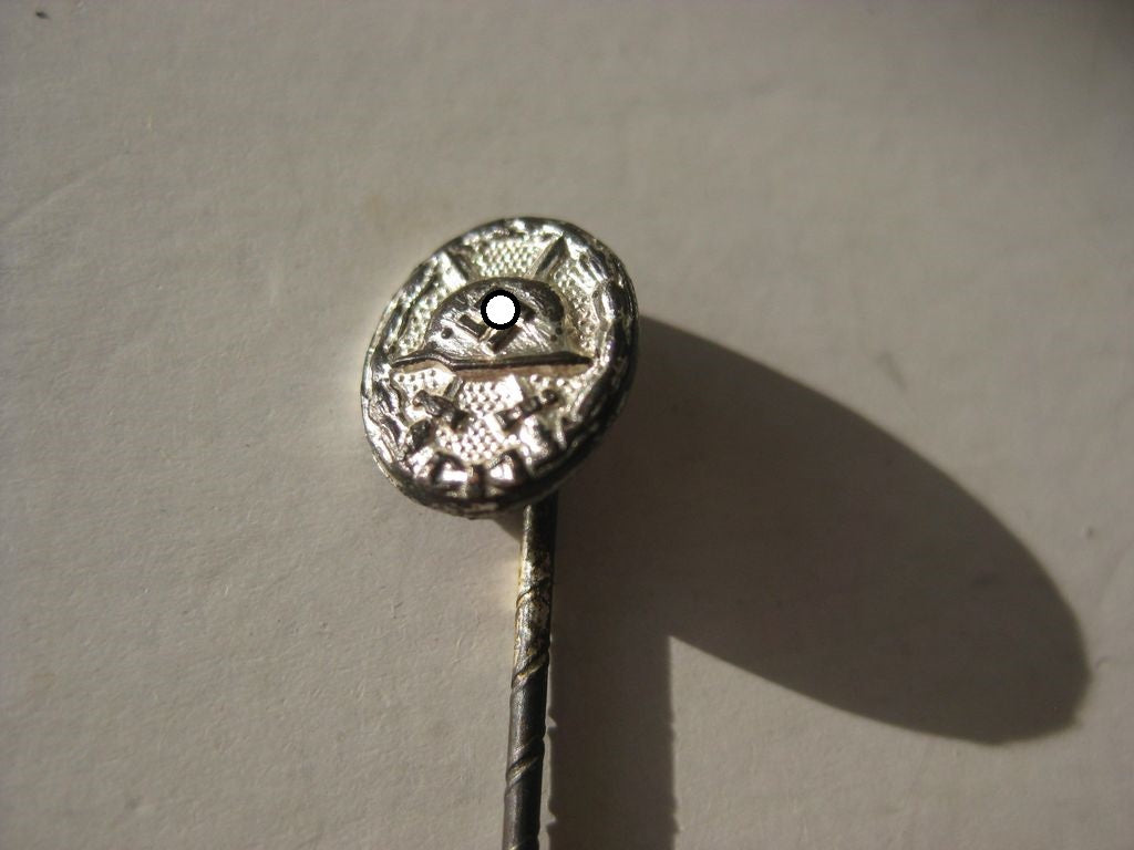 Verwundetenabzeichen 1939 in Silber -Miniatur- Hersteller: &quot;L/57&quot; Boerger &amp; Co. / Berlin Orden 3.Reich Wehrmacht