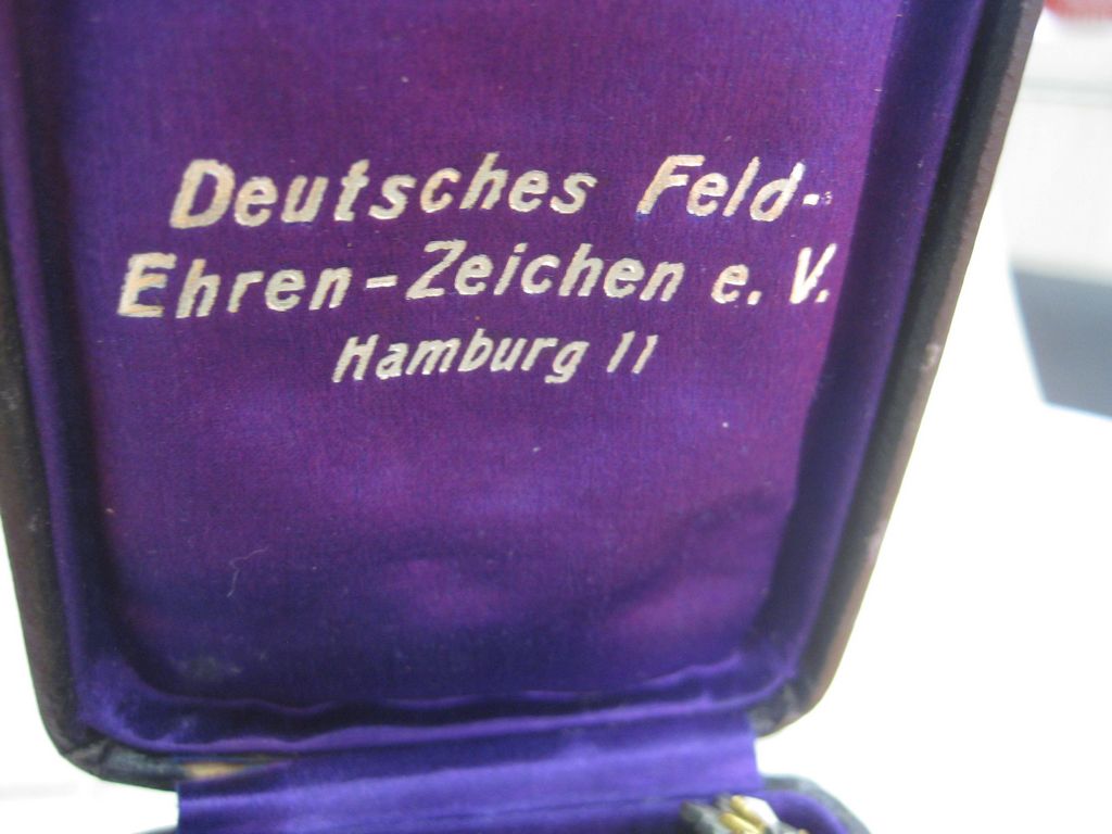 Deutsches Feldehrenzeichen Hamburg im super seltenen Verleihungsetui