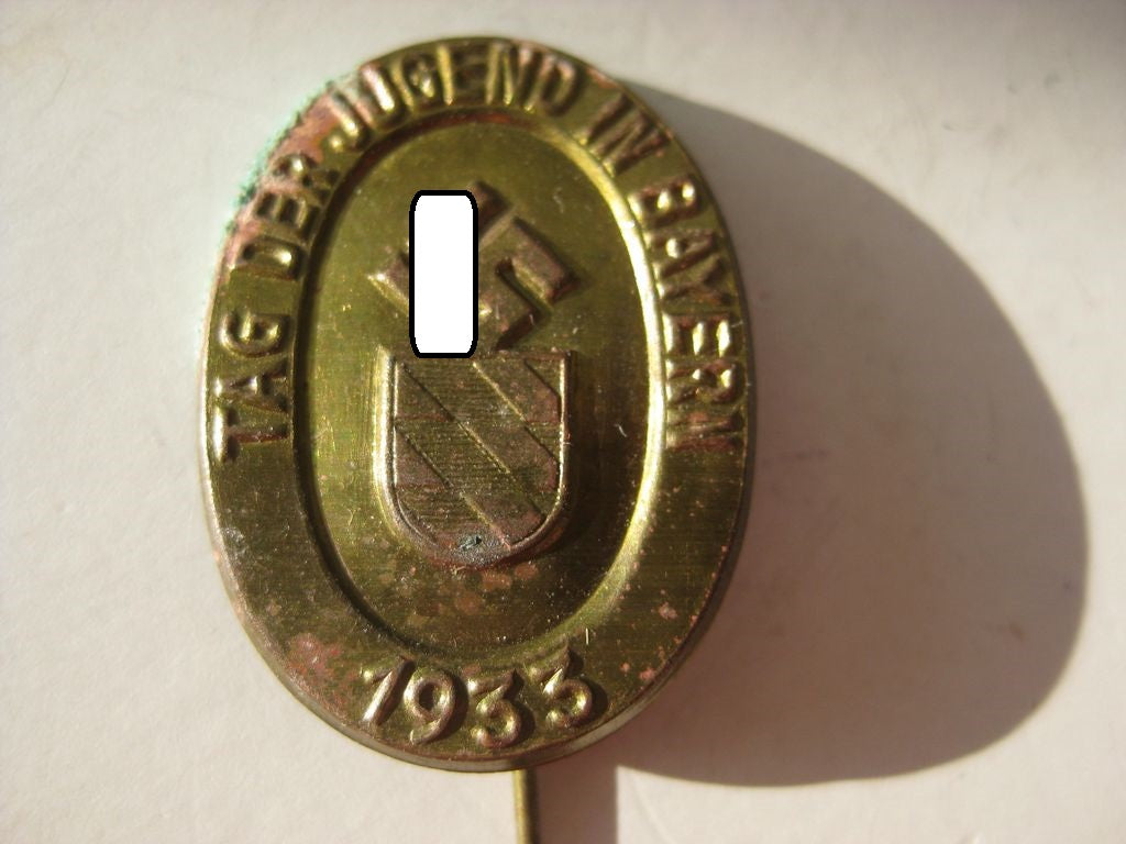 Veranstaltungsabzeichen Hitlerjugend (HJ) Abzeichen Gautag Bayern 1933