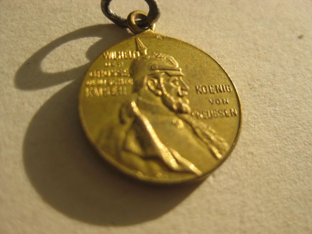 Miniatur Medaille 1897 Erinnerungsmedaille Kaiser Wilhelm I. Orden Kaiserreich Miniaturkettchen Miniaturkette Frackkette