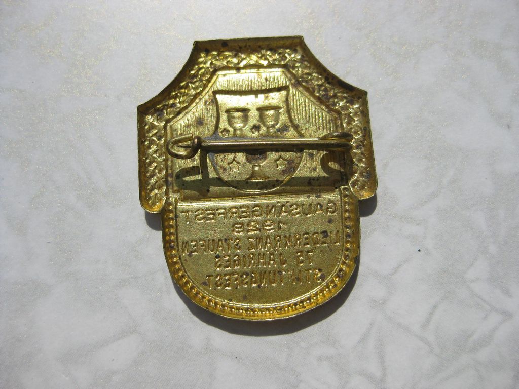 Abzeichen Gausängerfest 1928 Liederkranz STAUFEN im Breisgau / Schwarzwald