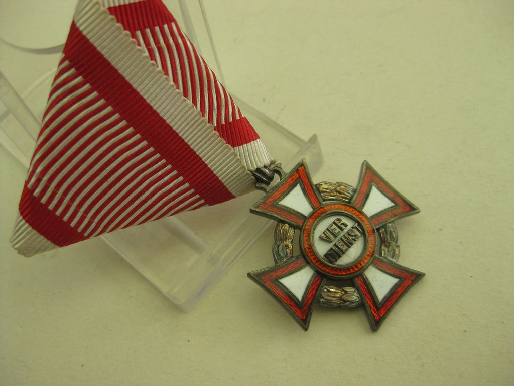 Österreich 1914 Militärverdienstkreuz 3.Klasse in Silber am Dreiecksband