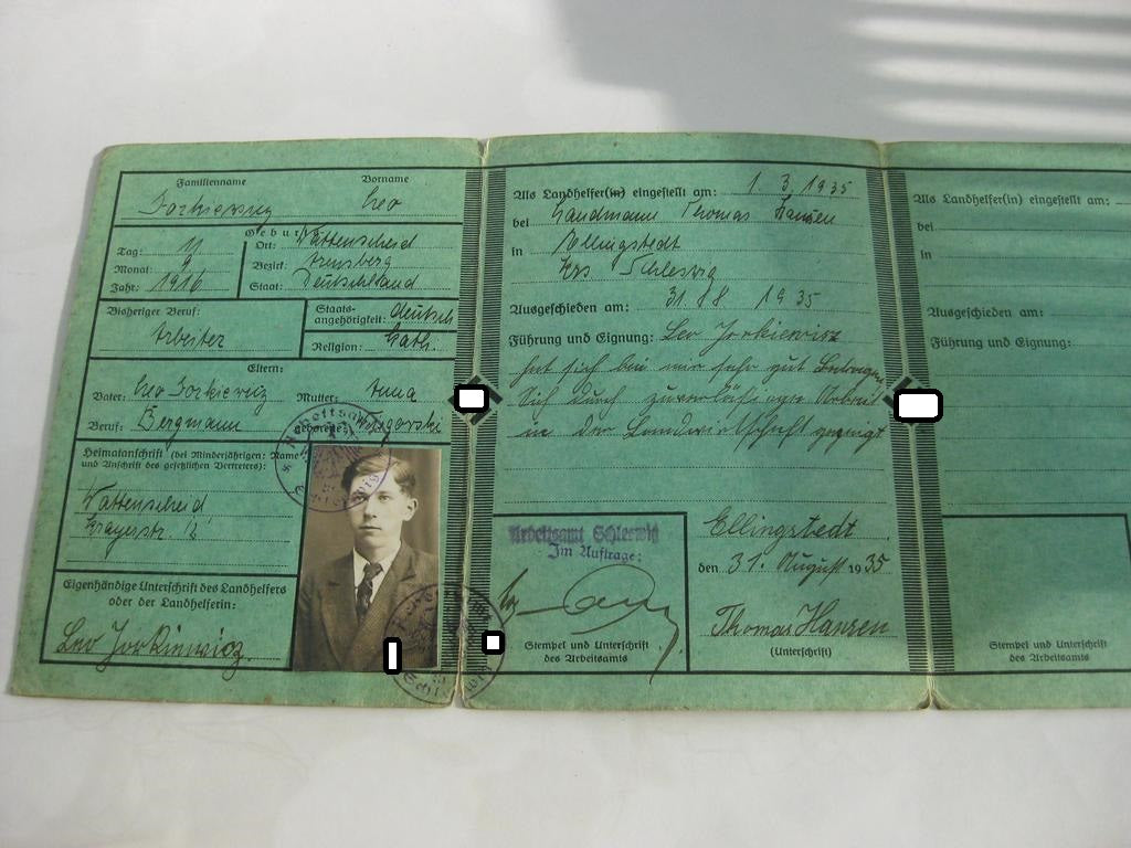 HJ Landhelfer Brief Hitlerjugend 1935