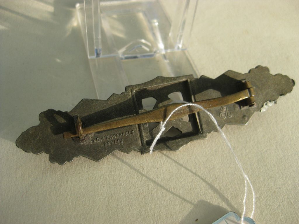 Nahkampfspange in Bronze mit FRONTSCHADEN Orden Wehrmacht aus dem Besitz von Martin Harnack