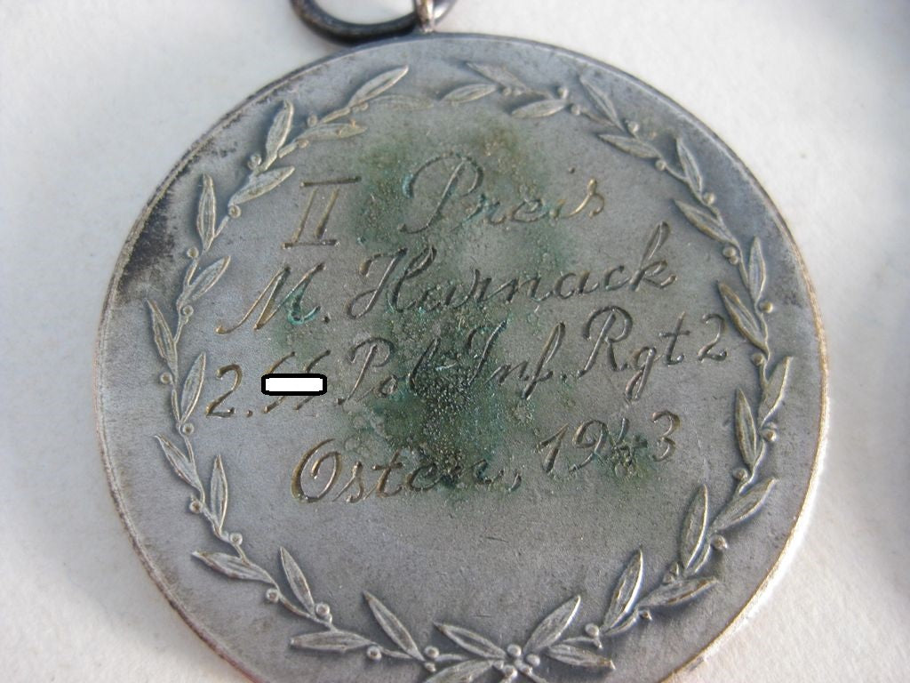 Schießpreis 2x Medaille SS Polizei Regiment Nr. 2 und 5 Verfügungstruppe Orden Wehrmacht aus dem Besitz von Martin Harnack