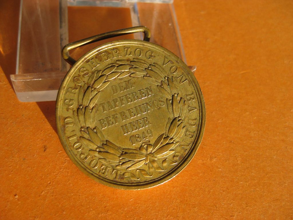 Medaille Großherzogtum Baden 1849