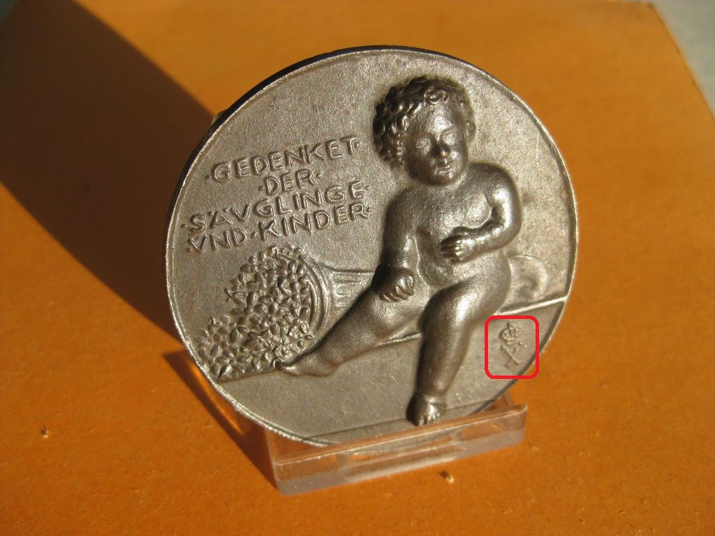 patriotische Medaille Preußen Abzeichen Volkswohlfahrt 1914/15 1.Weltkrieg Patriotika