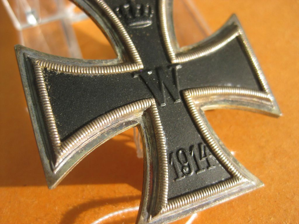 Eisernes Kreuz 1.Klasse von 1914 (EK1/14) im Verleihungsetui Hersteller Friedländer mit DOPPELSTEMPEL seltene Variante