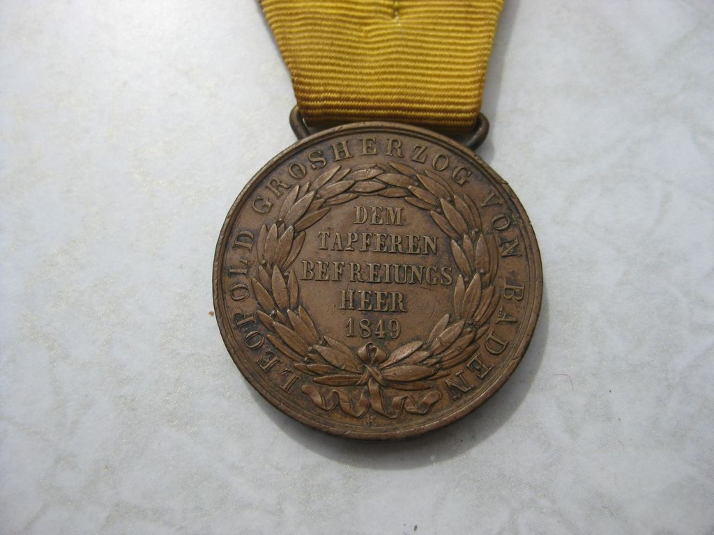 Medaille Großherzogtum Baden 1849