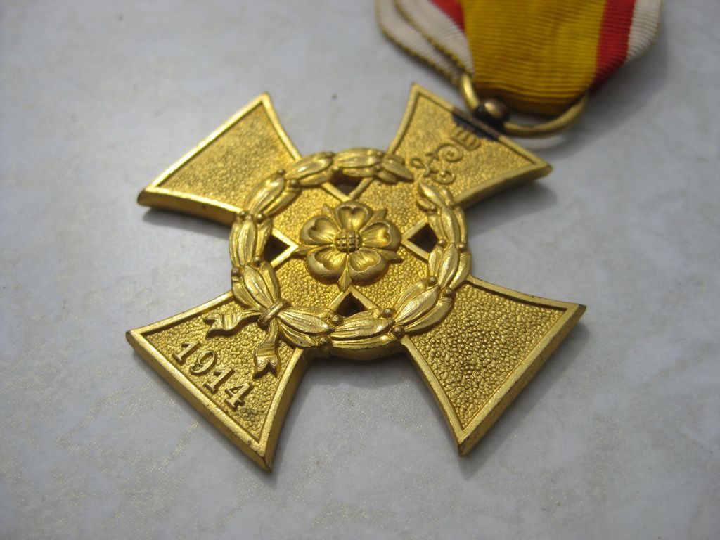 Orden Fürstentum Lippe-Detmold Kriegsverdienstkreuz 2. Klasse 1914 Ehrenzeichen Kaiserreich 1.Weltkrieg