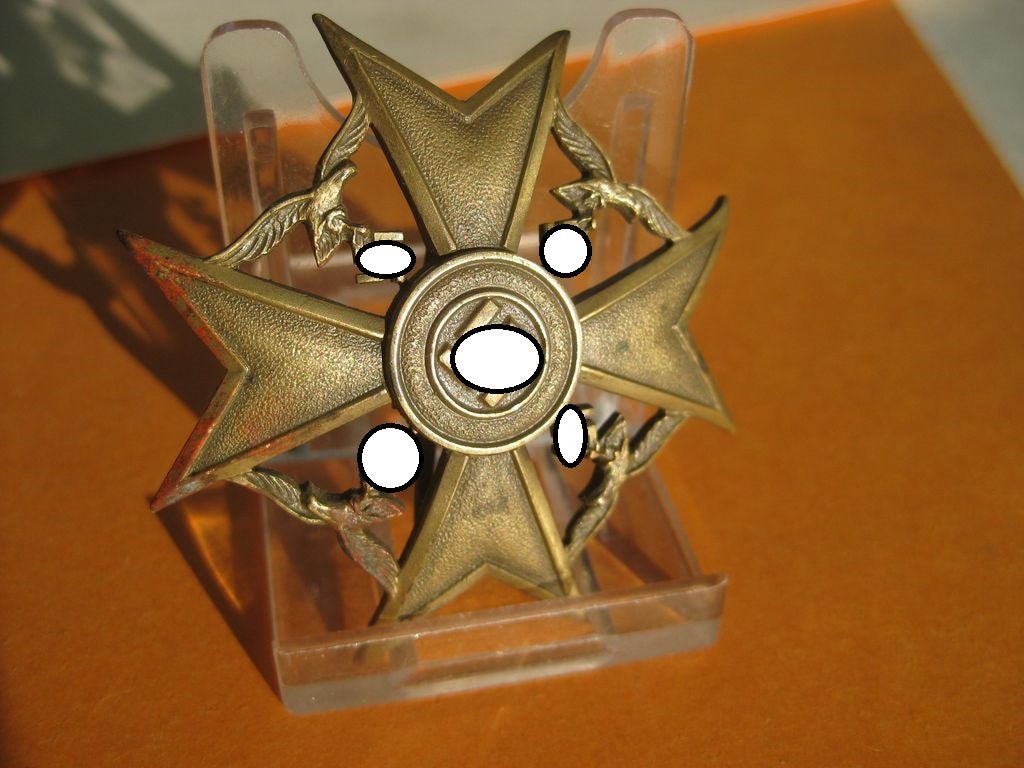 Spanienkreuz in Bronze OHNE Schwerter Legion Condor Spanien Wehrmacht SELTENER HERSTELLER !!