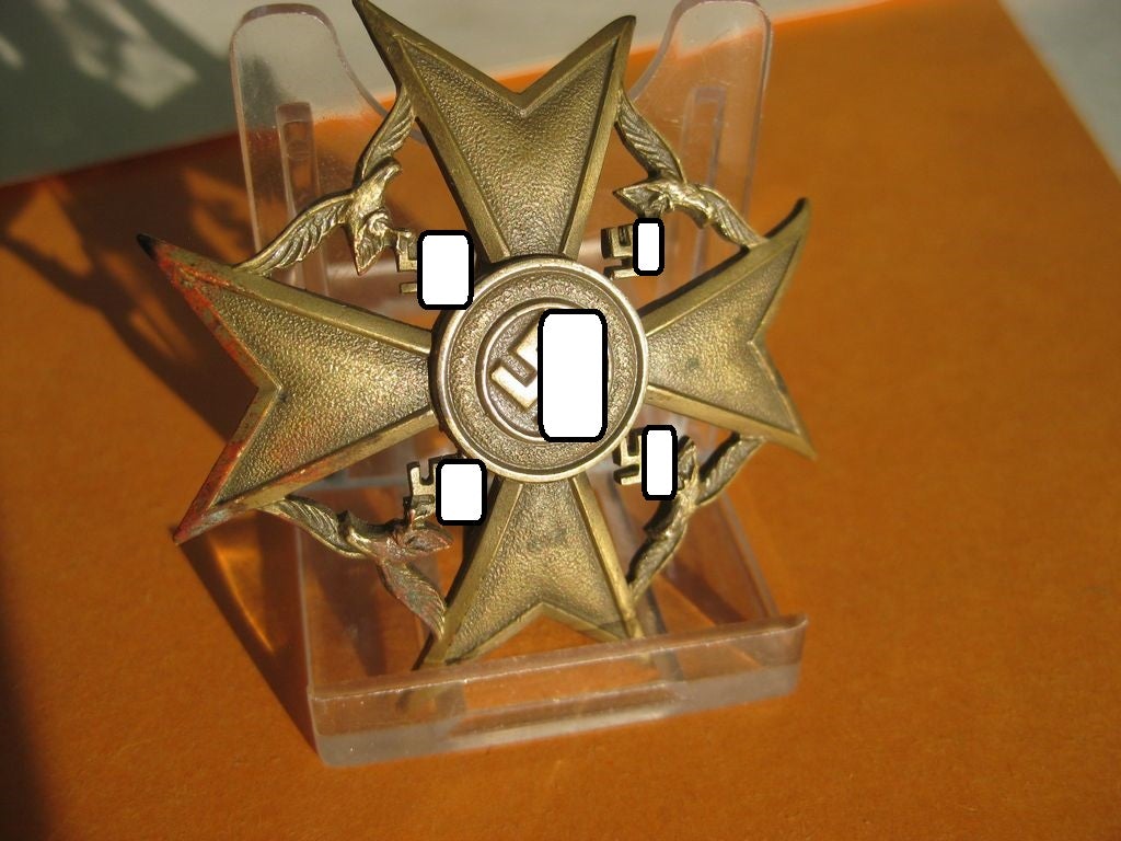 Spanienkreuz in Bronze OHNE Schwerter Legion Condor Spanien Wehrmacht SELTENER HERSTELLER !!