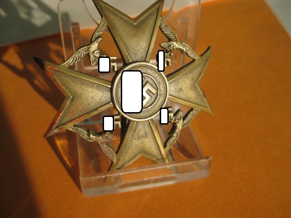 Spanienkreuz in Bronze OHNE Schwerter Legion Condor Spanien Wehrmacht SELTENER HERSTELLER !!