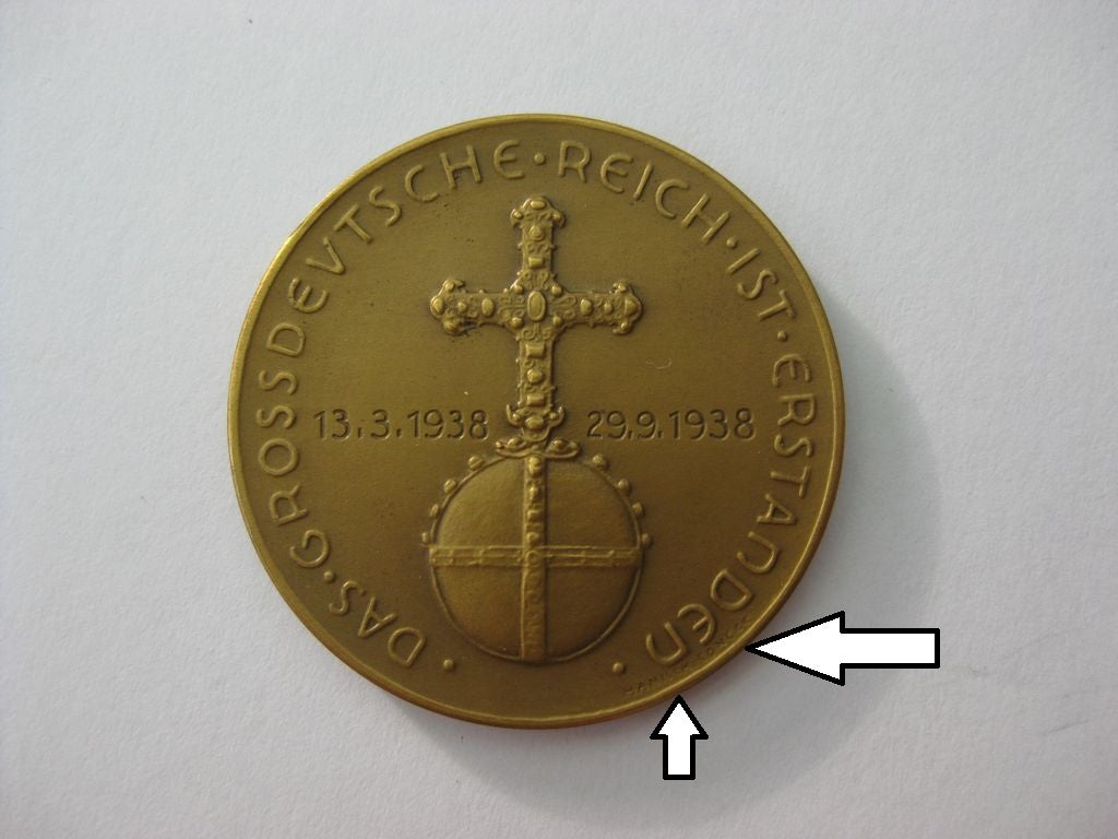 Adolf Hitler Medaille Österreich 1938 Bronce Hauptmünsamt WIEN