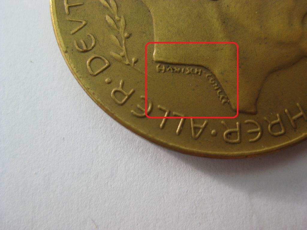 Adolf Hitler Medaille Österreich 1938 Bronce Hauptmünsamt WIEN