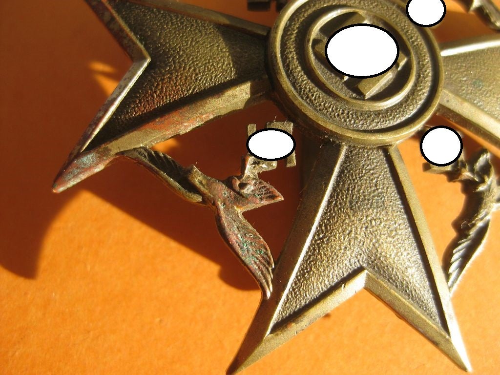 Spanienkreuz in Bronze OHNE Schwerter Legion Condor Spanien Wehrmacht SELTENER HERSTELLER !!