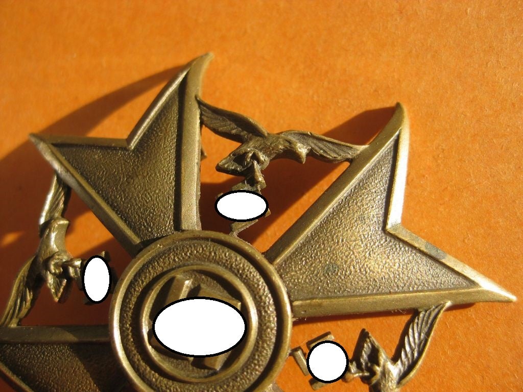 Spanienkreuz in Bronze OHNE Schwerter Legion Condor Spanien Wehrmacht SELTENER HERSTELLER !!