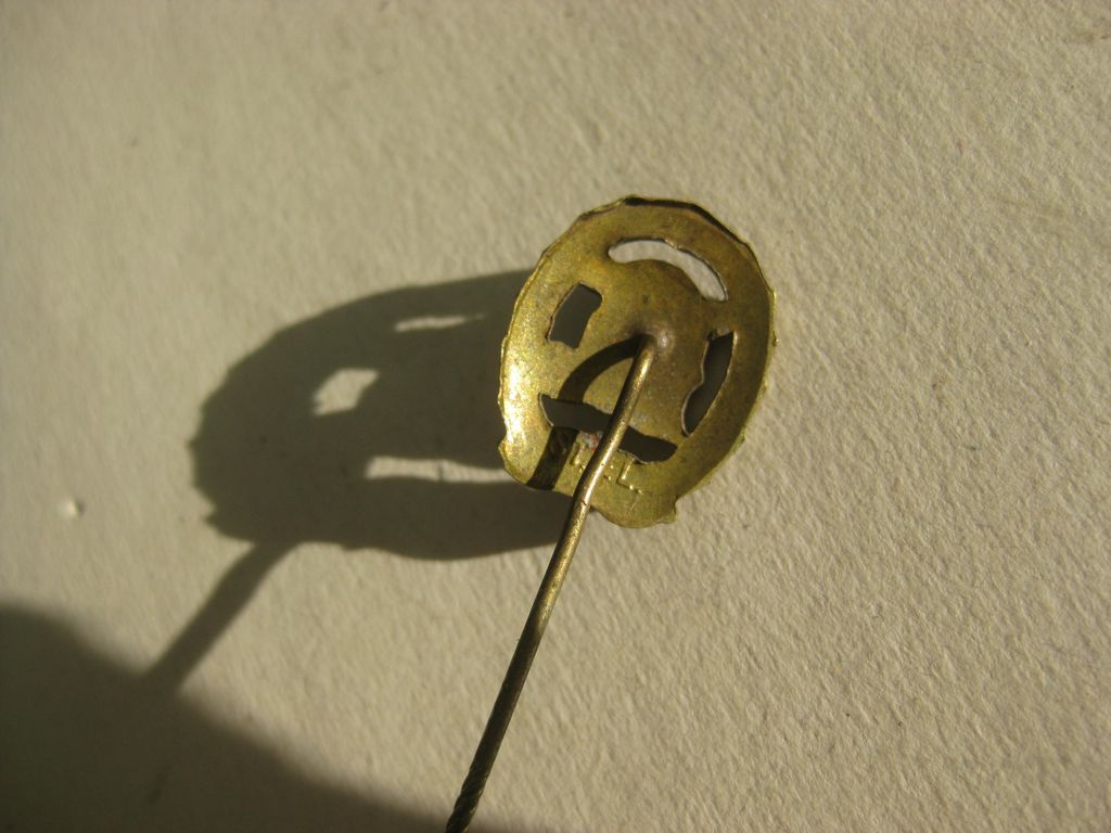 Sportabzeichen in Bronze (DRL) -Miniatur- des Hersteller: Steinhauer